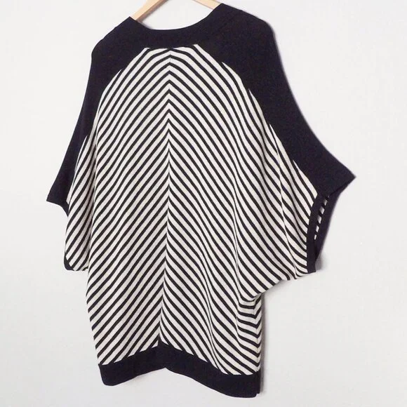 Chico's Travelers Collection Striped Cardigan Sweater Dolman Kimono Open Front L - Picture 10 of 16